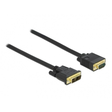DELOCK DVI 12+5 male > VGA male 1m cable Black kábel és adapter