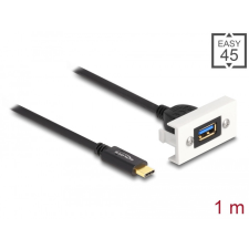 DELOCK Easy 45 modul SuperSpeed USB 10 Gbps (USB 3.2 Gen 2) A-típusú USB anya - USB Type-C apa rövid kábellel, 22,5 x 45 mm egyéb hálózati eszköz