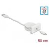 DELOCK Easy 45 modul USB 2.0 behúzhatós kábel A-típusú USB - 8 tűs Lightning anya fehér