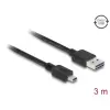 DELOCK Easy-USB2.0-A male > USB 2.0 mini male 3m Black 83364