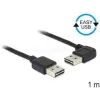DELOCK EASY-USB 2.0-A apa > apa kábel, 90 -ban forgatott, 1 m (DL83464)