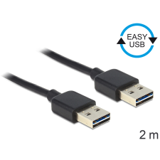 DELOCK EASY-USB 2.0 Összekötő kábel 2m - Fekete (85556) kábel és adapter
