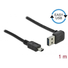DELOCK EASY-USB 2.0 Type-A male angled up / down &gt; USB 2.0 Type Mini-B male 1m Cable Black kábel és adapter