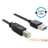 DELOCK EASY-USB 2.0 Type-A male > USB 2.0 Type-B male 5m Black Cable (85553)