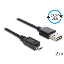 DELOCK easy-usb a - usb-b 2.0 micro m/m adatkábel 2m fekete 83367 kábel és adapter
