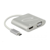 DELOCK Elosztó USB Type-C csatlakozóval - 1 db HDMI + 1 db VGA csatlakozó