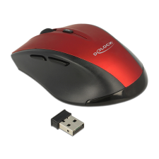 DELOCK Ergonomic optical 5-button mouse 2.4 GHz wireless egér