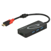 DELOCK External USB 3.1 Gen 1 Hub USB Type-C > 3xUSB Type-A + 2Slot SD Card Reader Black 62900