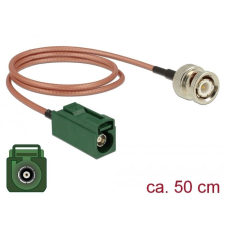 DELOCK FAKRA E-hüvely > BNC-dugó RG-316 antenna kábel 50cm (89681) (DE89681) kábel és adapter