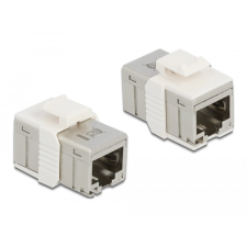 DELOCK fémszínű adapter RJ45 anya - RJ45 anya Cat.6A egyéb hálózati eszköz