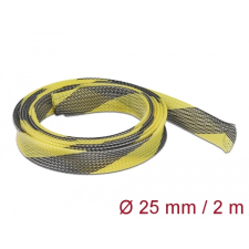 DELOCK Fonott kábelharisnya nyújtható 2 m x 25 mm fekete-sárga egyéb hálózati eszköz