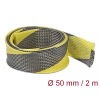 DELOCK Fonott kábelharisnya nyújtható 2 m x 50 mm fekete-sárga (20757)