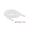 DELOCK Fonott kábelharisnya önzáródó 2 m x 9 mm fehér (20697)