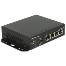 DELOCK Gigabit Ethernet-kapcsoló, 4 port + 1 SFP kábel és adapter