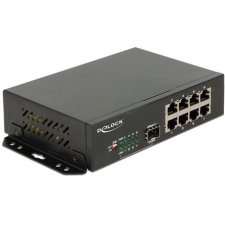 DELOCK Gigabit Ethernet-kapcsoló, 8 port + 1 SFP kábel és adapter