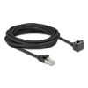 DELOCK Hálózat bővítő kábel RJ45 apa - RJ45 anya 90 -ban hajlított, Cat.6 F/UTP, 5 m, fekete