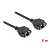 DELOCK Hálózat bővítő kábel S/FTP RJ45 anya - RJ45 anya Cat.6A, 5 m hosszú, fekete