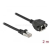 DELOCK Hálózat bővítő kábel S/FTP RJ45 apa - RJ45 anya Cat.6A, 2 m hosszú, fekete (DL87002)