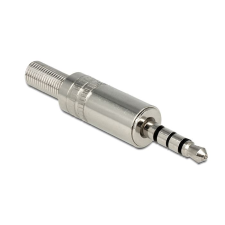DELOCK hangkábel 3,5 mm sztereó csatlakozódugasz ezüst (65546) (delock65546) kábel és adapter
