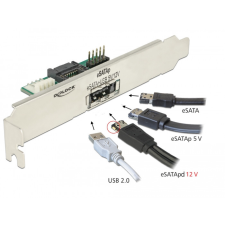 DELOCK Hátlapi lemez 1 x eSATApd 5 V / 12 V csatlakozóval kábel és adapter
