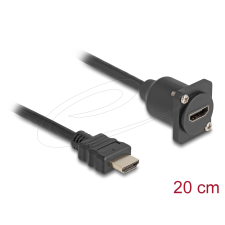 DELOCK HDMI 2.1 Hosszabbító Fekete 20cm 87966 kábel és adapter