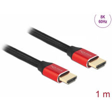 DELOCK HDMI 2.1 Összekötő Piros 1m 85773 kábel és adapter