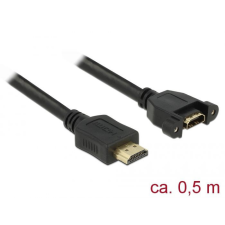  DeLock HDMI-A male &gt; HDMI-A female panel-mount 4K 30 Hz 0.5m Cable kábel és adapter