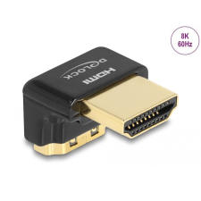 DELOCK HDMI adapter apa - anya 90 fok lefelé néző csatlakozódugóval 8K 60 Hz fém (60016) kábel és adapter