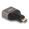  Delock HDMI adapter Micro-D apa - A anya 8K 60 Hz szürke fém
