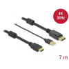 DELOCK HDMI DisplayPort-kábel 4K 30 Hz 7 m