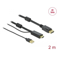 DELOCK HDMI - DisplayPort kábel 4K, 30Hz, 2m (85964) (delock85964) kábel és adapter