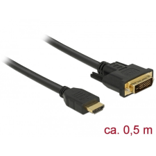 DELOCK HDMI - DVI 24+1 kétirányú kábel 0,5 m kábel és adapter