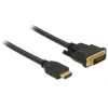 DELOCK HDMI - DVI 24+1 kétirányú kábel 1,5 m (3 év