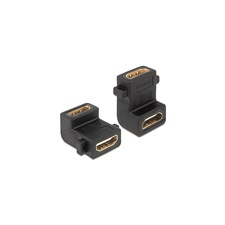DELOCK HDMI (F-F) 90° toldó csavarhellyel kábel és adapter
