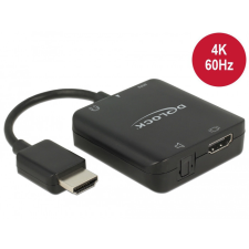 DELOCK HDMI-hangkivonatoló, 4K 60 Hz, kompakt kábel és adapter