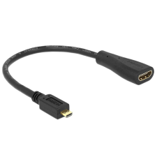 DELOCK HDMI-micro D male to HDMI-A female kábel 23cm Black kábel és adapter