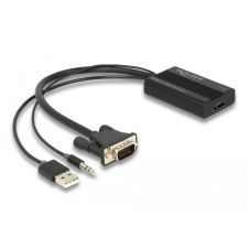 DELOCK HDMI VGA adapter audió funkcióval 25 cm kábel és adapter