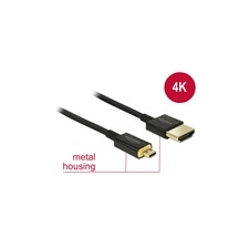 DELOCK HDMI with Ethernet 3D 4K kábel A - Micro-D 2 m kábel és adapter