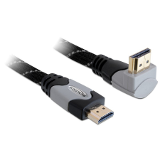 DELOCK High Speed HDMI-kábel típusú Ethernet HDMI A dugós &gt; HDMI A dugós derékszögű 4K 1 m kábel és adapter
