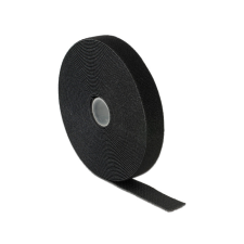 DELOCK Hurkolható rögzítok, 10 m x 20 mm (H x Sz) tekercs, fekete villanyszerelés