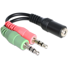 DELOCK jack anya 3.5 mm > 2 x  jack apa adapter (65459) (65459) kábel és adapter