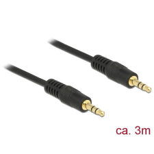 DELOCK Jack kábel 3.5 mm 3 pin apa &gt; apa kábel 3m fekete (83748) kábel és adapter