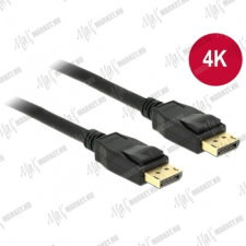 DELOCK kábel Displayport 1.2 male/male összekötő 4K, 1m, fekete kábel és adapter