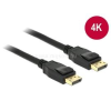 DELOCK kábel Displayport 1.2 male/male összekötő 4K, 3m, fekete (DL83807)
