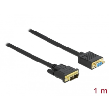 DELOCK Kábel DVI 12+5 csatlakozódugóval - VGA csatlakozódugóval 1 m kábel és adapter