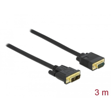 DELOCK Kábel DVI 12+5 csatlakozódugóval - VGA csatlakozódugóval 3 m kábel és adapter