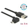 DELOCK Kábel, EASY-USB 2.0-s A-típusú csatlakozódugó > EASY-USB 2.0-s Micro-B típusú csatlakozódugó,