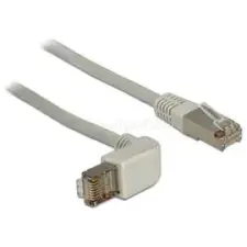 DELOCK kábel RJ45 Cat.6 SSTP szögletes / egyenes 0,5 m (DL83524) kábel és adapter