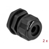 DELOCK Kábel tömszelence PG16 kerek kábelekhez 2 db. Fekete