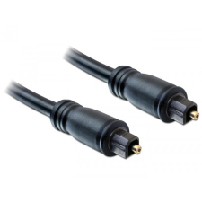 Delock kábel Toslink Standard apa > Toslink Standard apa, 2 m, fekete kábel és adapter